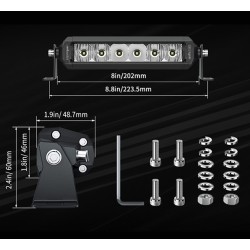 Panel LED Off-Road 30W Osram CCL-SD6 – Listwa Robocza 4x4 IP69K (Zestaw)